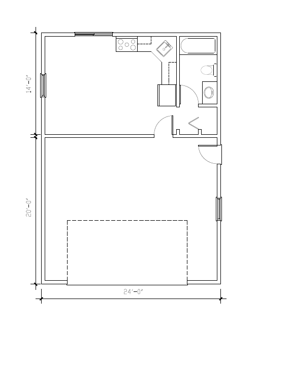 enhanced garage with apartment